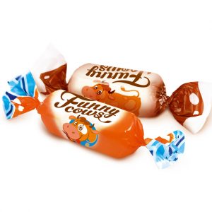 Конфеты молочные “Funny cows” со сгущенным молоком и с вареным сгущенным молоком