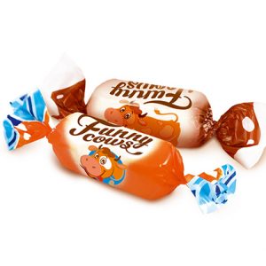 Конфеты молочные "Funny cows" со сгущенным молоком и с вареным сгущенным молоком