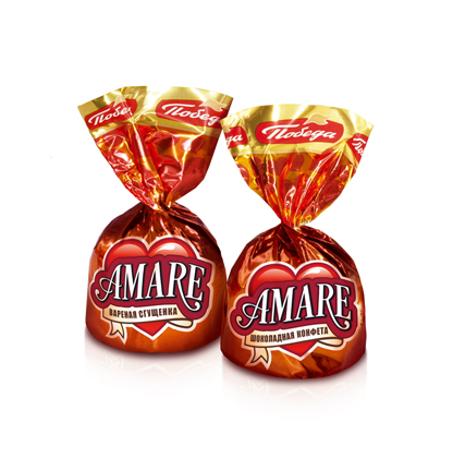 Конфеты шоколадные "Амаре"  с начинкой со вкусом варёной сгущёнки и карамельной крошкой
