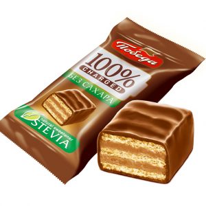 Конфеты вафельные в молочном шоколаде без сахара “Чаржед”