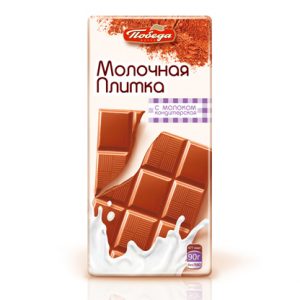 Кондитерская плитка молочная