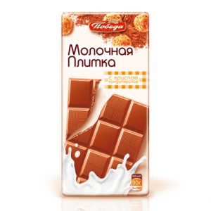 Кондитерская плитка молочная с криспом