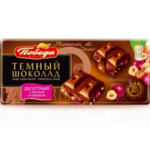Шоколад десертный с орехом и изюмом