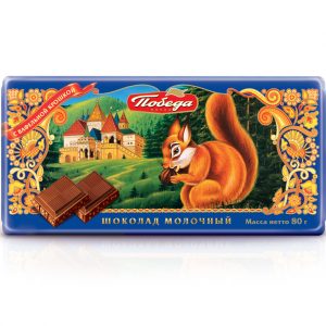 Шоколад с молоком и вафельной крошкой “Белочка”