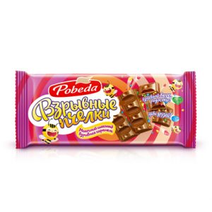 Шоколад молочный с взрывной карамелью "Взрывные пчелки"