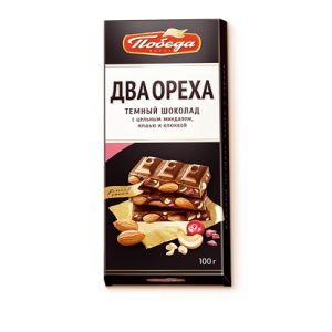 Шоколад темный с цельным миндалем