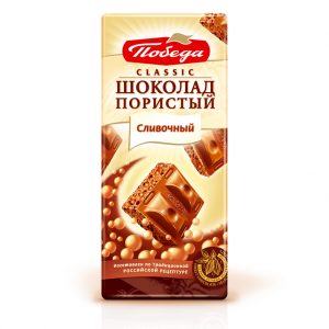 Шоколад пористый сливочный