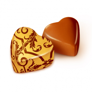 Конфеты шоколадные с ореховым кремом "Сердечки"