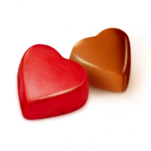 Конфеты шоколадные с ореховым кремом "Сердечки"