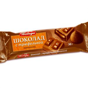 Шоколад молочный с шоколадно-трюфельной  начинкой