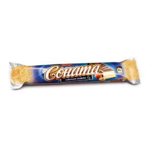 Шоколадный батончик "Соната" с хрустящей вафлей и начинкой пралине