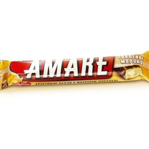 Конфета вафельная “Амаре” с начинкой со вкусом топленого молока  в молочном шоколаде