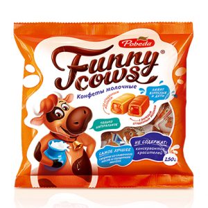 Конфеты молочные "Funny cows" со сгущенным молоком