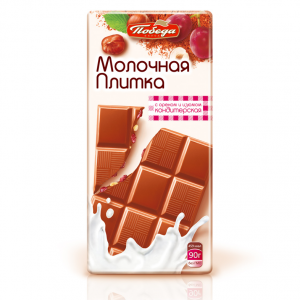 Кондитерская плитка молочная с орехом и изюмом