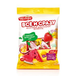 Мармелад жевательый с начинкой "Всё и сразу"