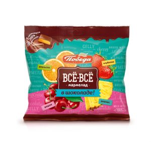 Конфеты желейные в шоколаде со вкусами апельсина