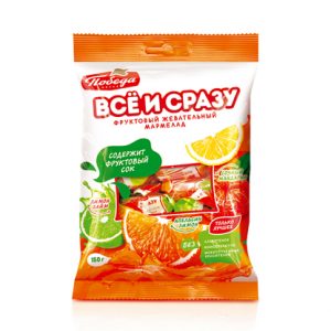 Мармелад жевательный с начинкой "Всё и сразу"