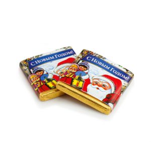 Мини-шоколад молочный "С Новым годом!"